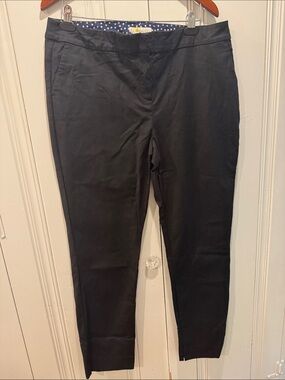 Boden Black Polka Dot Trim Pants